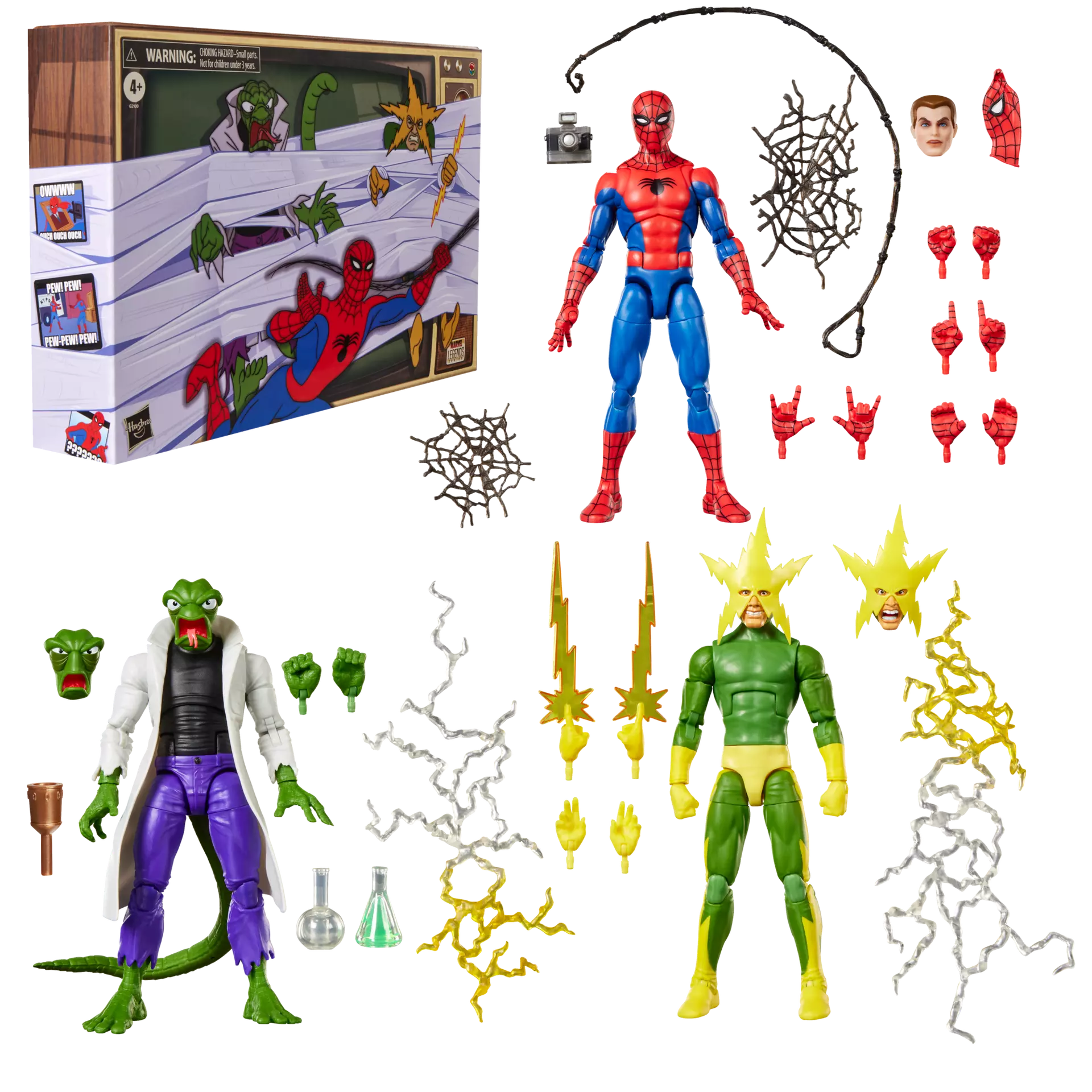 Marvel Legends Series Spider-Man, Marvel's Lizard, & Marvel's Electro