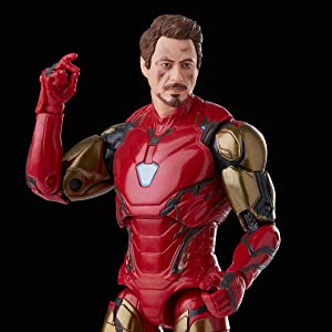 Marvel Hasbro Legends Series 6-inch Scale Action Figure 2-Pack Toy Iron Man Mark 85 vs. Thanos, Infinity Saga character, Premium Design, 2 Figures and 15 Accessories